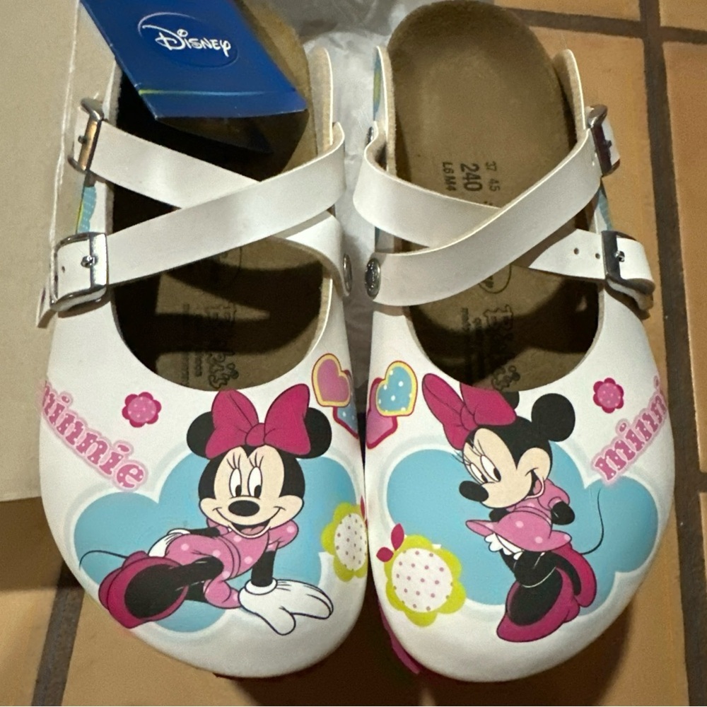NIB Disney x BIRKENSTOCK Minnie MOUSE CLOGS 37 graphic
